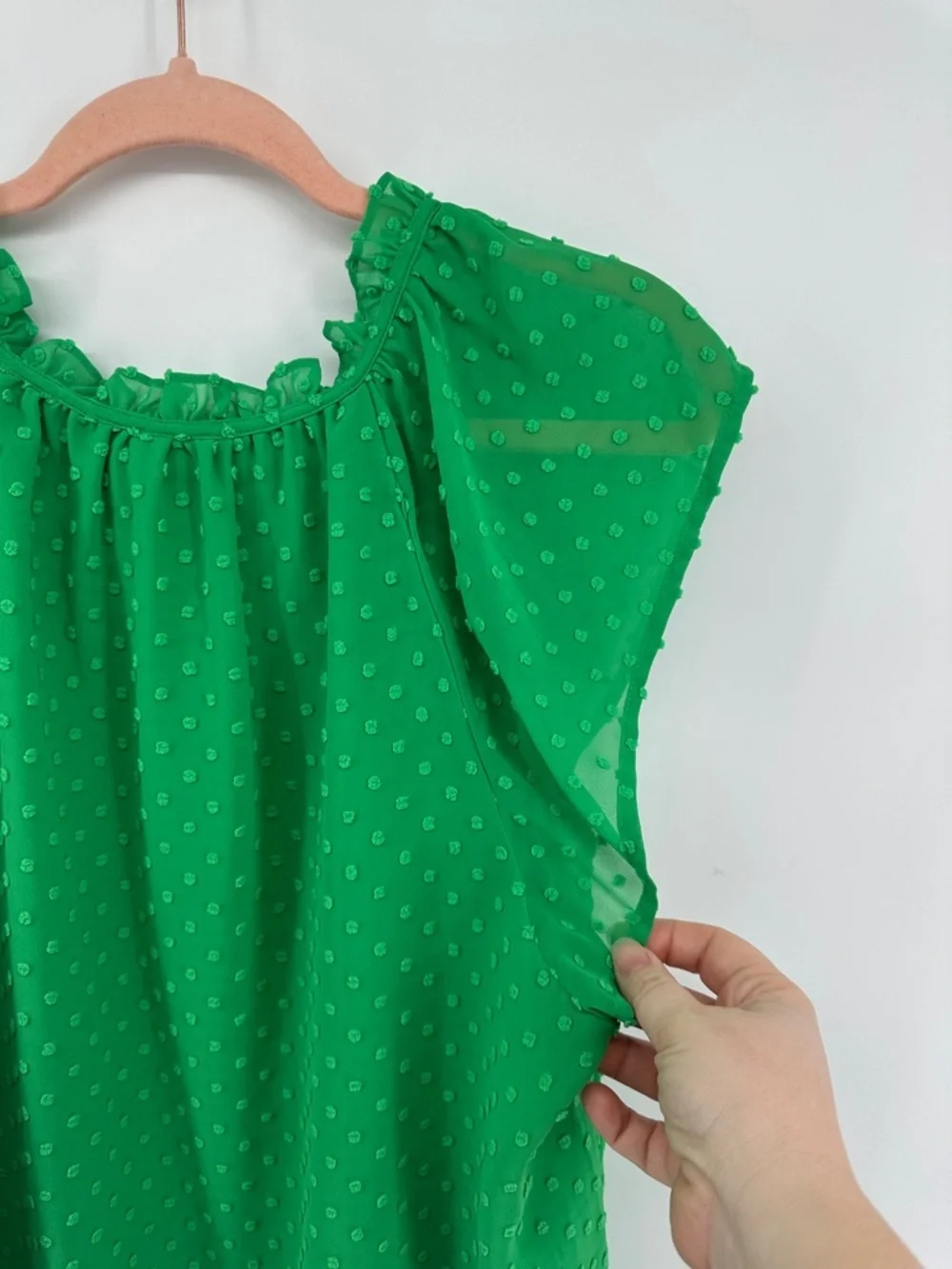 J. Crew Teacher Cottagecore Preppy CareerStyle Vibrant Green Textured Blouse SzL